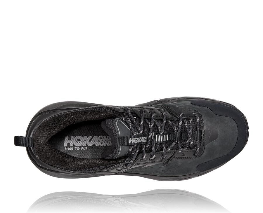 Tenis Trail Hoka One One Masculino Pretas - Kaha Baixo Gore-Tex - 608-WHCJOA